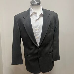 VTG Mani Neiman Marcus 40S Sport Coat Wool Green Diamond Two Button Italy